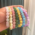 New Ice Crack Magnetic Charm Bracelet Gold/Silver Unisex Party Summer Beach Wedding Classic Elastic Glass