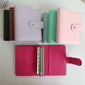 Trends Kids Gift Portable 6 Rings A5 A6 Mini PU Leather Savings Challenge Budget Binder A7 Saffiano Cash Wallet With Coin Holder