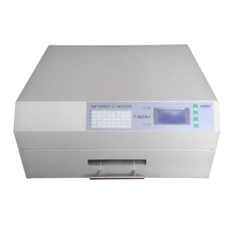 Puhui Reflow Oven T962A+ 110V Reflow Soldering Machine 2300W 370 X 450 mm Small Infrared Heater MegaBDM
