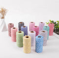 Factory Direct Sale Decorative Twisted 100% Cotton Macrame Cord Colorful Twine String