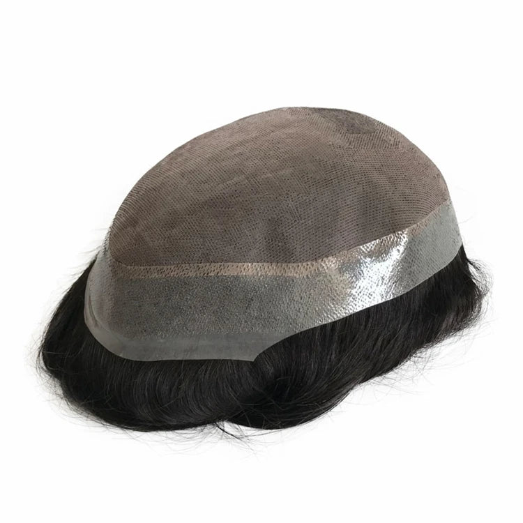 Cheapest Toupee MONO 100% Real Human Hair Durable MONO Base Men Hair INDIAN Hair