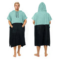 Travel Beach Poncho Surf Mens Changing Robe Microfiber Adult Custom Multicolor Color Block Surf Poncho Towel for Surf With Hood