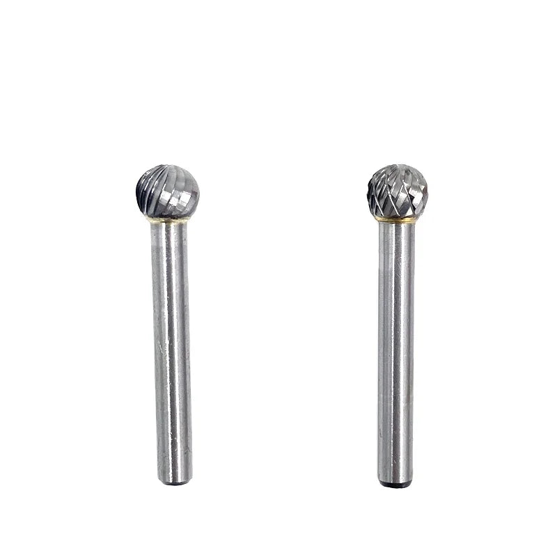 Ball Shaped 10mm X 53mm Tungsten Carbide Rotary Burr Single&Double Cut  Diamond Burrs 6mm Straight Shank