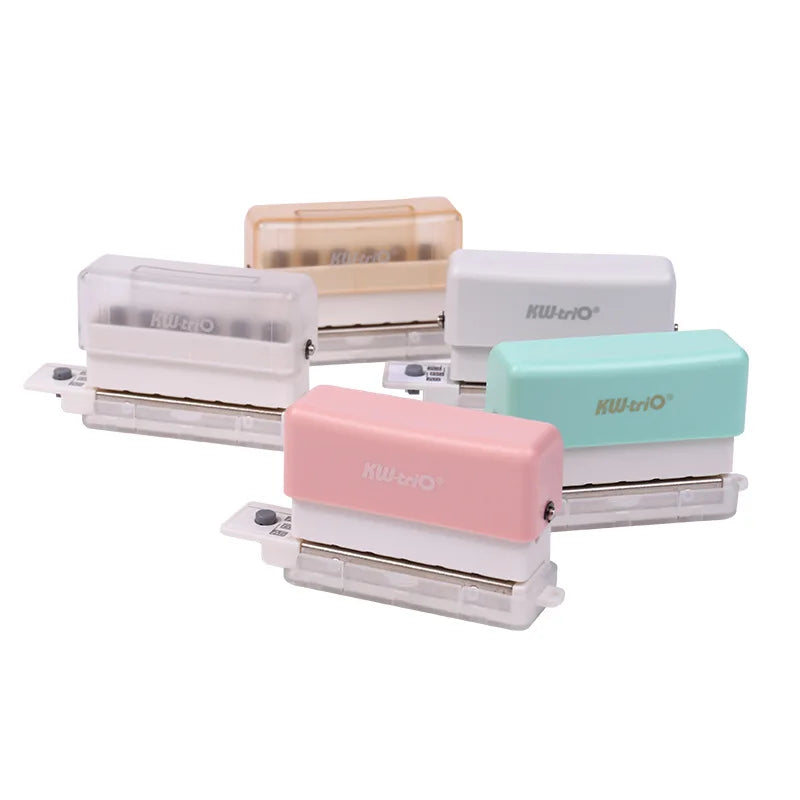 Handheld Mini Cute Manual Student Article Puncher 5 Multi-Hole Punches