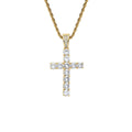 CN338  Brass Prong Setting Zircon Cross Pendants Iced Out Hip Hop CZ Necklace Bling Bling Jewelry