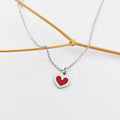 Tiny Heart Necklace Importar Joyas De Acero Quirurgico Enamel Heart Necklace Stainless Steel Enamel Charms Productos Novedosos