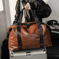 Large Luxury Suitcase  Pu Leather Side Chest Sling Crossbody Luggage Travel Shoulder Messenger Bag for Men Women Other Cas
