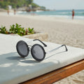 High End Handmade ND Filter Tint Adjustable Dimming Sunglasses 1-9 Gears UV400 Round Polarized Sun Glasses