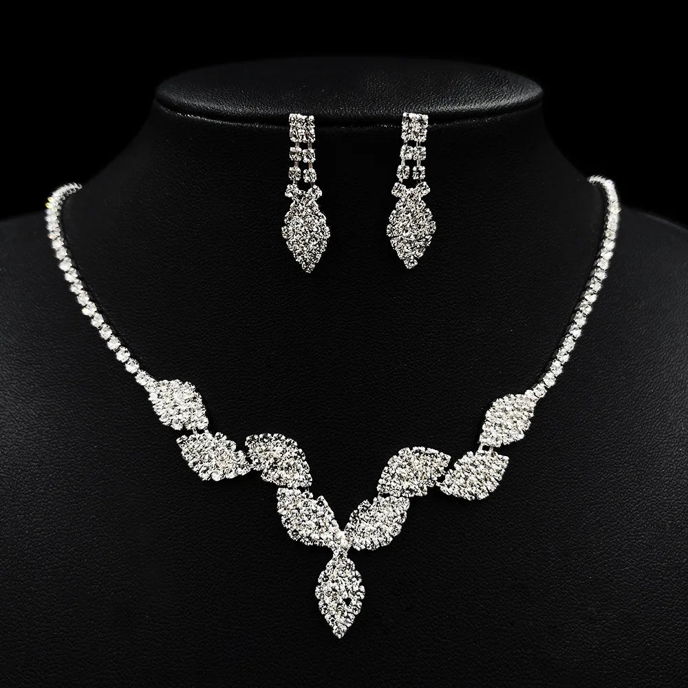 DAIHE Set-3397 Stylish Geometric Set Necklace 2-piece Bride Wedding Party Dress Dinner