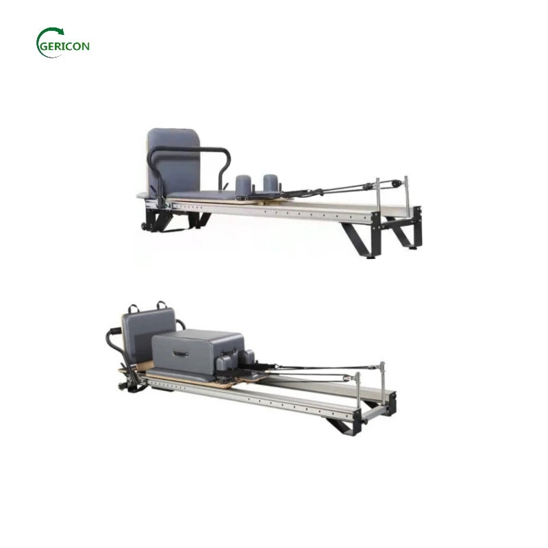 Gericon Classical Pilates Reformer with Full Trapeze Yoga Machine Slide Aluminium Reformer