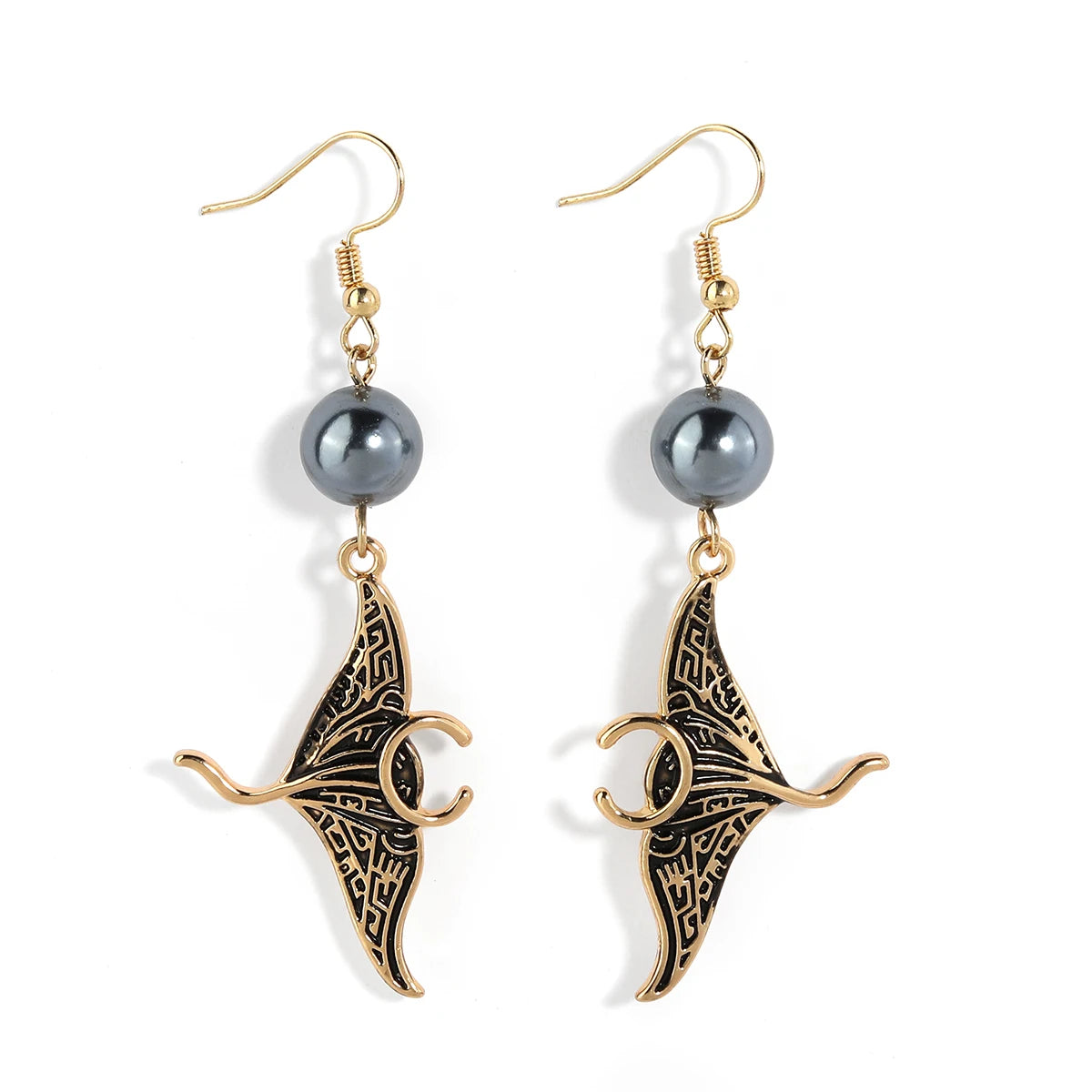 New Design Samoan Hawaiian Black Pearl Luxury Earrings 18k Gold Plated Unique Earrings for Women 2023