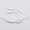 FY-SL109 New Arrival Hot Sale Wholesale 925 Silver Geometric Double Layer Charm Bracelet Women