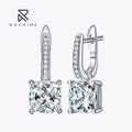 Rochime Cushion Cut Cz huggies Earrings 925 Sterling Silver Rhodium Plated 5a Zircon Jewelry for Women