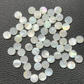 Small Size 8mm MOP Discs Double Flat Round Natural White Mother of Pearl Shell Stones