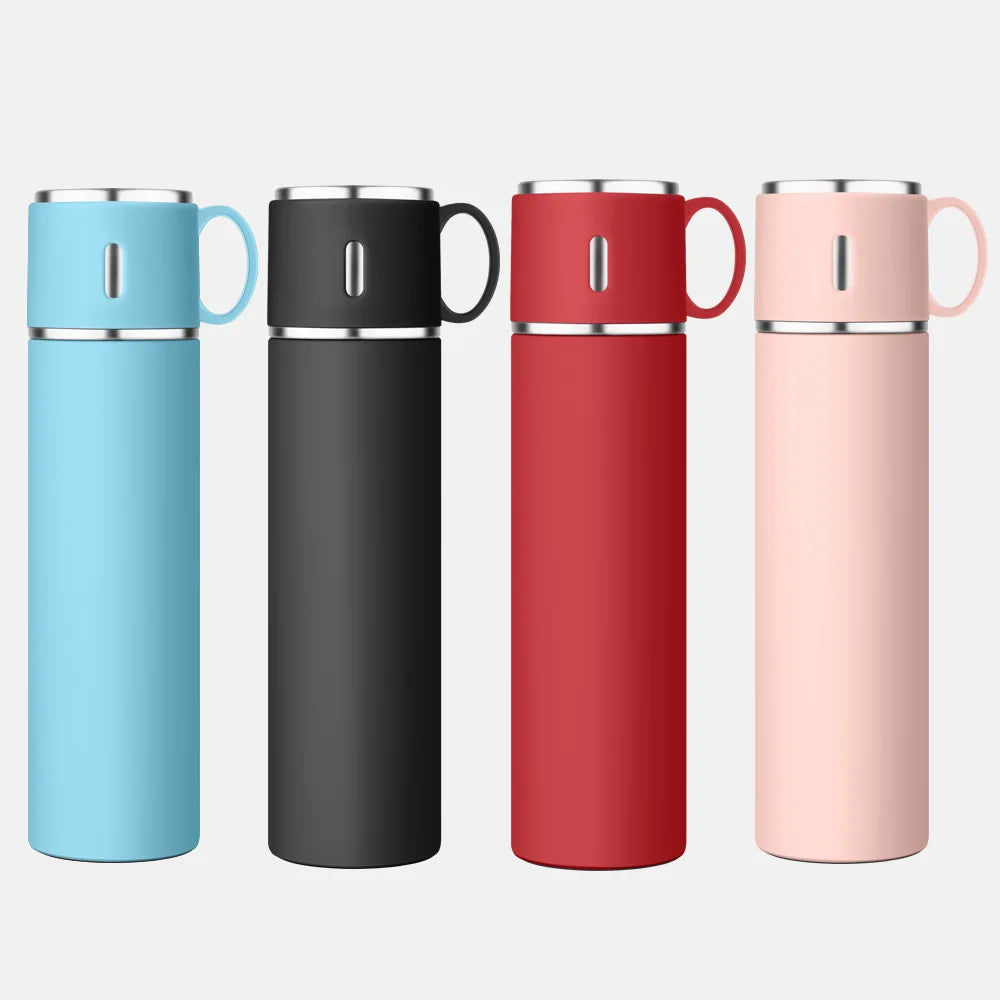 2025 Portable Handle 500ml Double Wall 304 Stainless Steel Thermos Water Bottlecoffee Mug for Travel