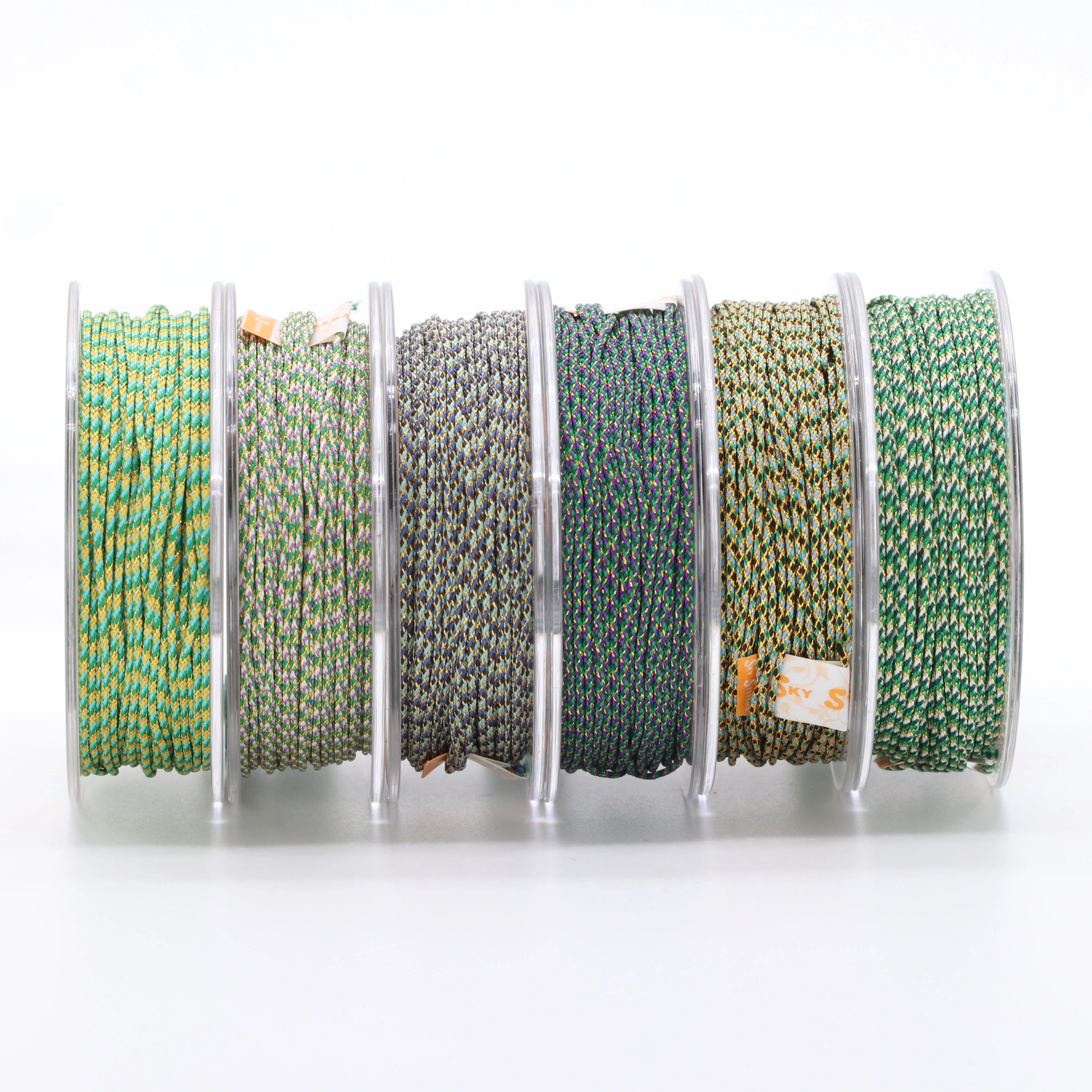 Golden Colors 1.5mm Twisted Lanyard Rope Jewelry Cord Polyester Rope Jewelry Accessories Bracelet Necklace Material
