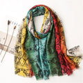 Wholesale Fashion Snake Skin Polyester Scarves Shawls Various Printed Styles Viscose Voile Hijab Scarf for Women
