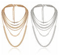 Layered Gold Necklaces for Women Stainless Steel Trendy Necklaces Choker Snake Chain Necklace Gold Jewelry for Girls