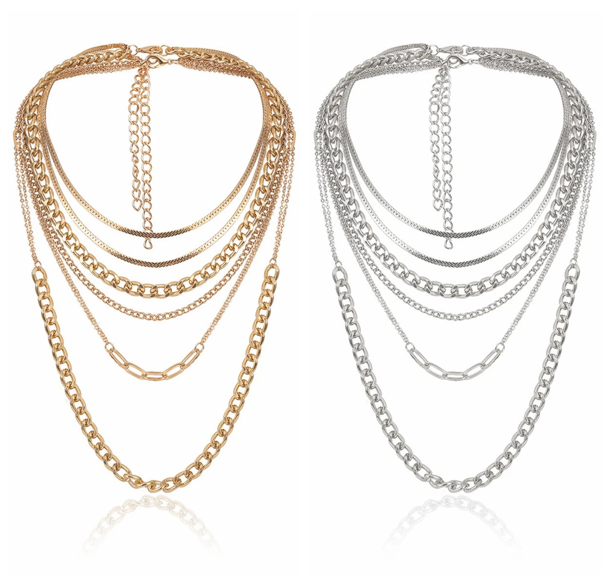 Layered Gold Necklaces for Women Stainless Steel Trendy Necklaces Choker Snake Chain Necklace Gold Jewelry for Girls
