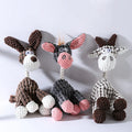 Farm Animal Dog Toys Dog Toy with Squeaker and Rope