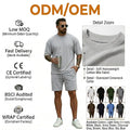 100% Polyester Custom Casual Breathable Two Piece Set Men T-Shirt and Shorts Set Unisex Summer Workout Clothing