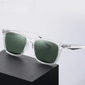 New Men Women Transparent Clear Frame Spring Hinge Polarized UV400 Sun Glasses Sunglasses