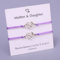 Heart Charm Bracelet Mother Daughter Grandma Granddaughter Aunt Niece Soul Sister Pinky Promise Compass Heart Couple Bracelets