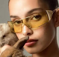 Wholesale Luxury Design Sense New One Piece Mirror Sunglasses Outdoor Sunscreen Sunglasses