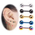 Hot Sale Stainless Steel Piercing Jewelry Small Ball Stud Earrings Mini Metal Beans Ear Bone Nail Straight Rod Ear Studs