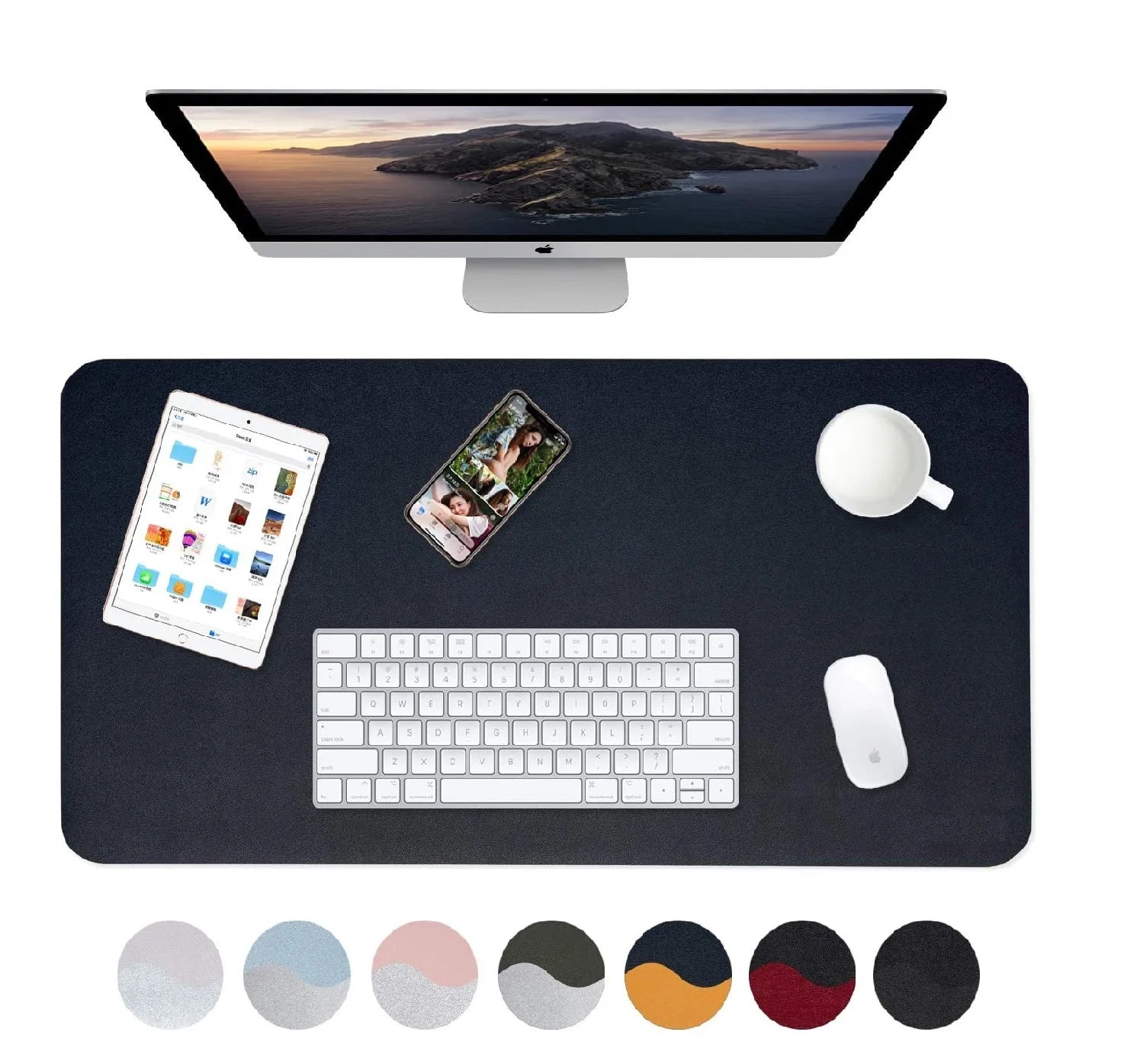 double side leather desk pad dual sides desk mat 2 two sides desk protector for home office game