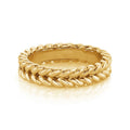 Fine Jewelry Wholesaler 925 Sterling Silver Minimalist Ring Classic 14k Gold Plated Braided Ring