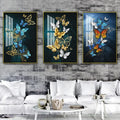 Custom Butterfly 5d Diamond Crystal Porcelain Painting 3d Wall Painting Decor