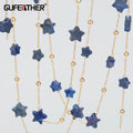 C298 1m/Lot Stainless Steel Natural Stone Chain for DIY Jewelry Handmade Bracelet Necklace Making Accessories