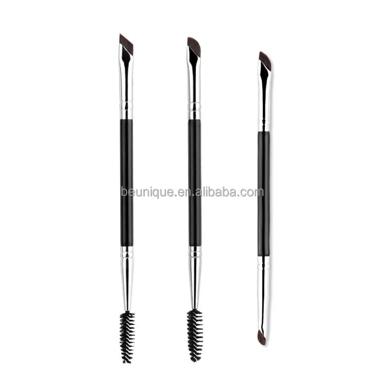 Packaging Custom Logo Double Ended Brow Styling Lamination Micro Brushes Private Label Angled Eye Brow Brush for Eye Brows