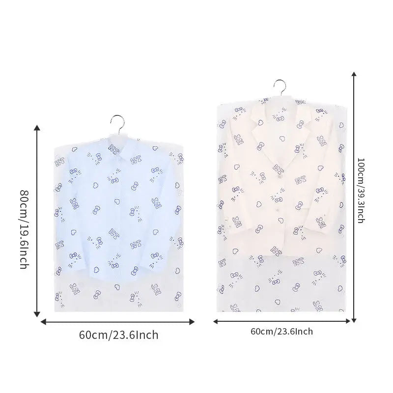 Hot Selling Clear Hanging Clothing Garment Bags Dust Proof Non-woven Suit Storage Covers