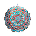 Custom 12 Inch Large Mandala Color Printing 3D Stainless Steel Wind Spinner Outdoor Metal Garden Wind Spinners