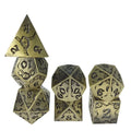 Hot Selling Polyhedral Antique Bronze Metal Tabletop Role Playing Dice Set for Games