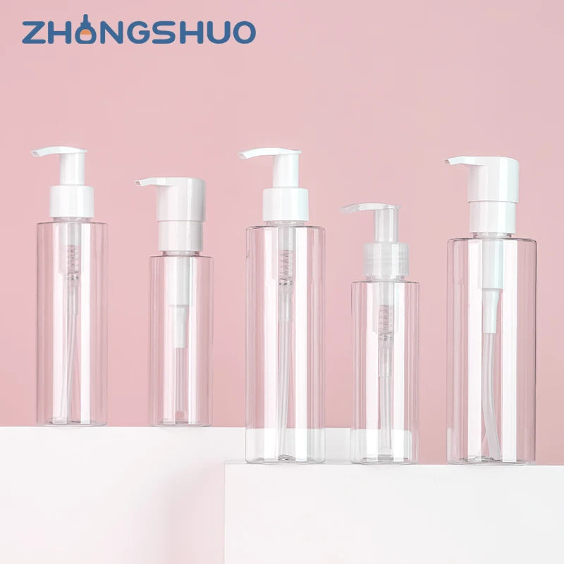 In Stock 100ml Plastic Pet Lotion Pump Bottle 120ml 150ml 200ml Empty 250ml Pet Foam Pump Cosmetic Bottle for Skincare Packing