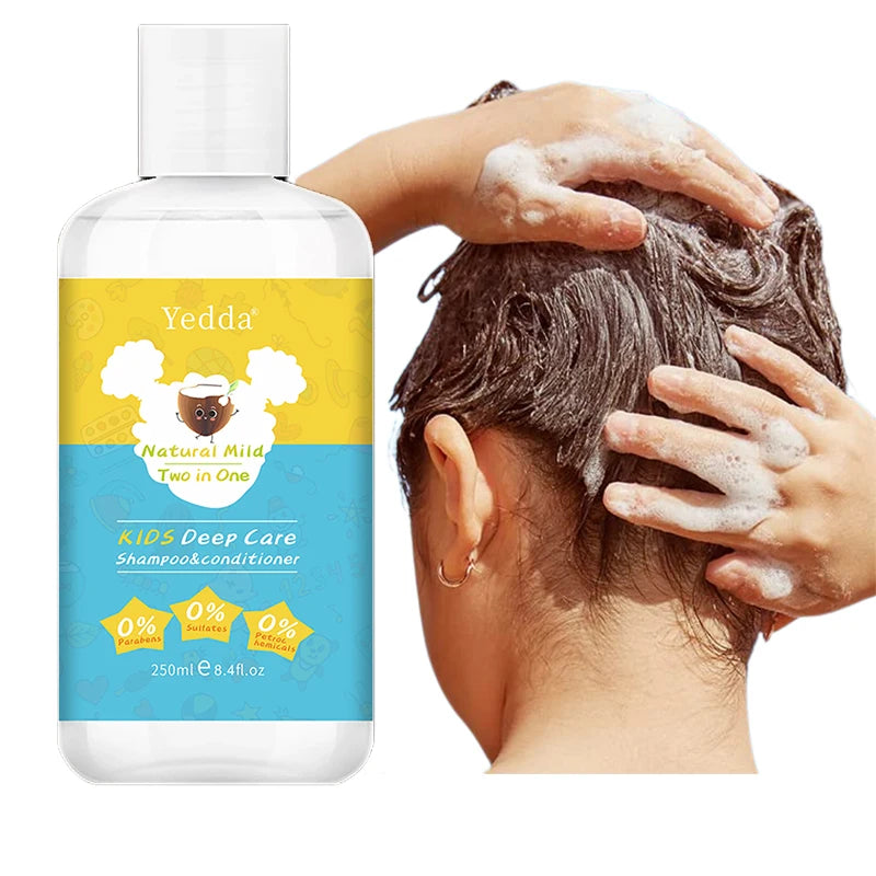 Wholesale Private Label Baby 2-in-1 Anti-Dandruff Nourishing Moisturizing Hydrating Coconut Gel Shampoo Conditioner