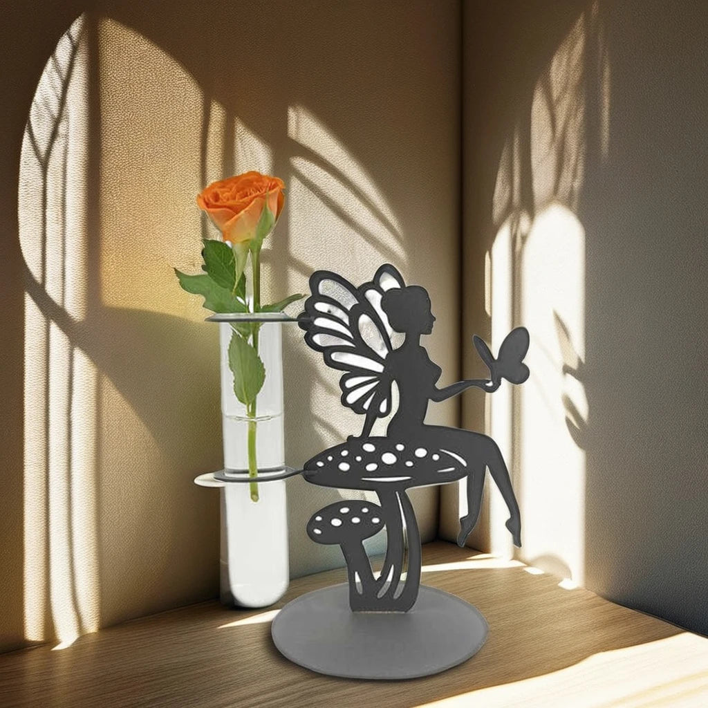 Modern Stylish Customized Metal Flower Tube Vase Tabletop Stand Flower Plant Holder Vase For Home Decoration