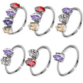 Gaby New Bulk Stainless Steel Nose Hoops Rainbow Shape Nose Rings for Women Gold Plated Piercing Jewelry Wholesale Available