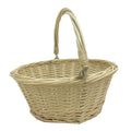 Durable and Stylish Folding Handle Woven Wicker Basket Christmas Gift Storage for Kitchen Food Purpose