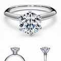IGI Certified 1CT Lab Grown Diamond Solitaire Ring Classic 6 Prong Style with 10K Gold Synthetic Diamond Jewelry