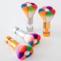 Cheap Nail Dust Cleaning Brush Long Bristle Salon Nail Tool Dusting Brush Rhinestones Handle Fluffy Nail Powder Remove Brush