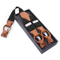 Hot Sale Y Shape Wholesale Vintage Tan High Quality Adjustable Suspender Set for Men