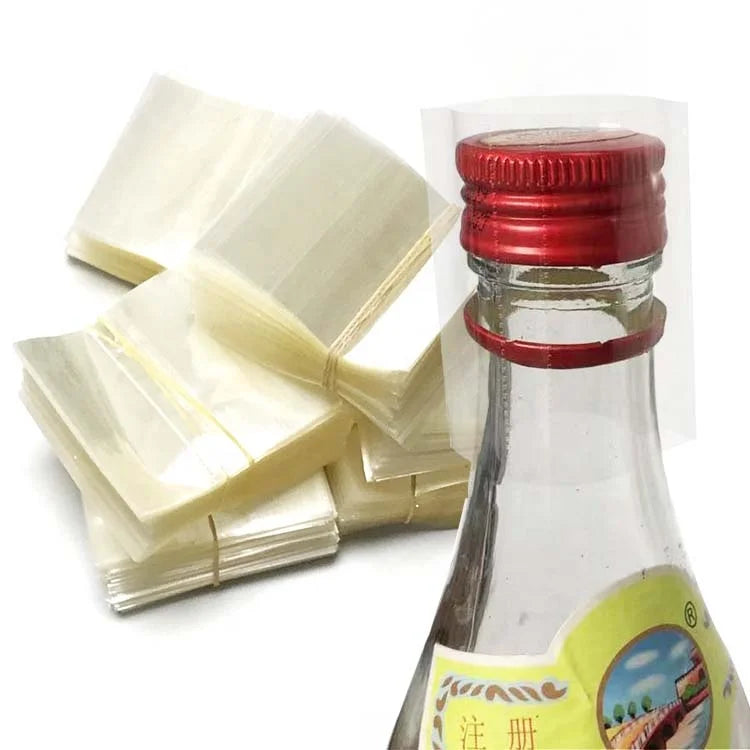 Perforated Shrink Band PVC Petg Clear Neck Shrink Bands Sleeve Cap Bottle Cans Shrink Sleeve