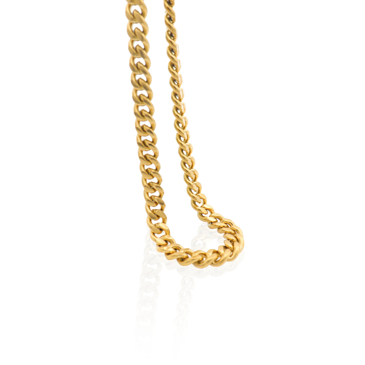 Chris April Fashion Heavy 18k Gold Plated 316L Stainless Steel Cuban Chain Necklace for Women MegaBDM