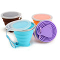 Erade Hot Selling Reusable Custom Logo Portable Eco Friendly BPA Free 270ml Classic Folding Collapsible Travel Drinking Cup