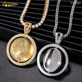 New Styles Photo Charms Rotatable Double-faced 925 Silver Hip Hop Custom Vvs Picture Moissanite Pendant