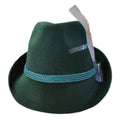 Traditional 100% Australia Wool Felt German Bavarian Germany Hat Red and Dark Green Alpine Hat with Feather Men's Felt Hats